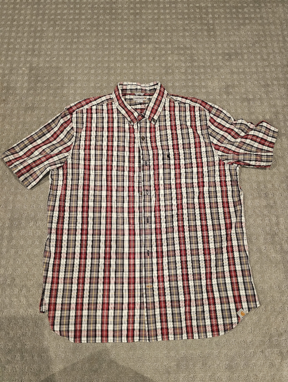 Carharrt Plaid Button Up, Size 2XL